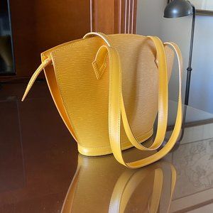 .Louis Vuitton Saint-Jacques Epi Leather Yellow Shoulder Bag. 15" x 3.9" x 10"